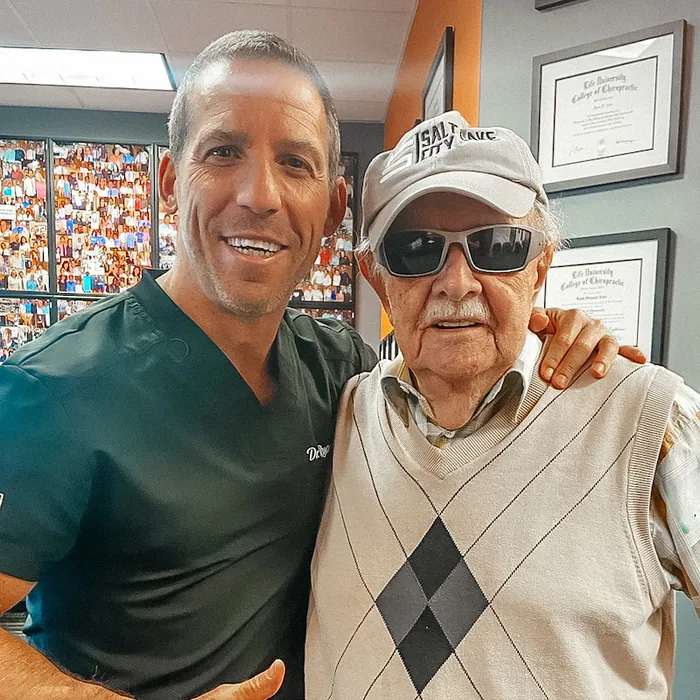 Dr. Ryan Alter with a patient