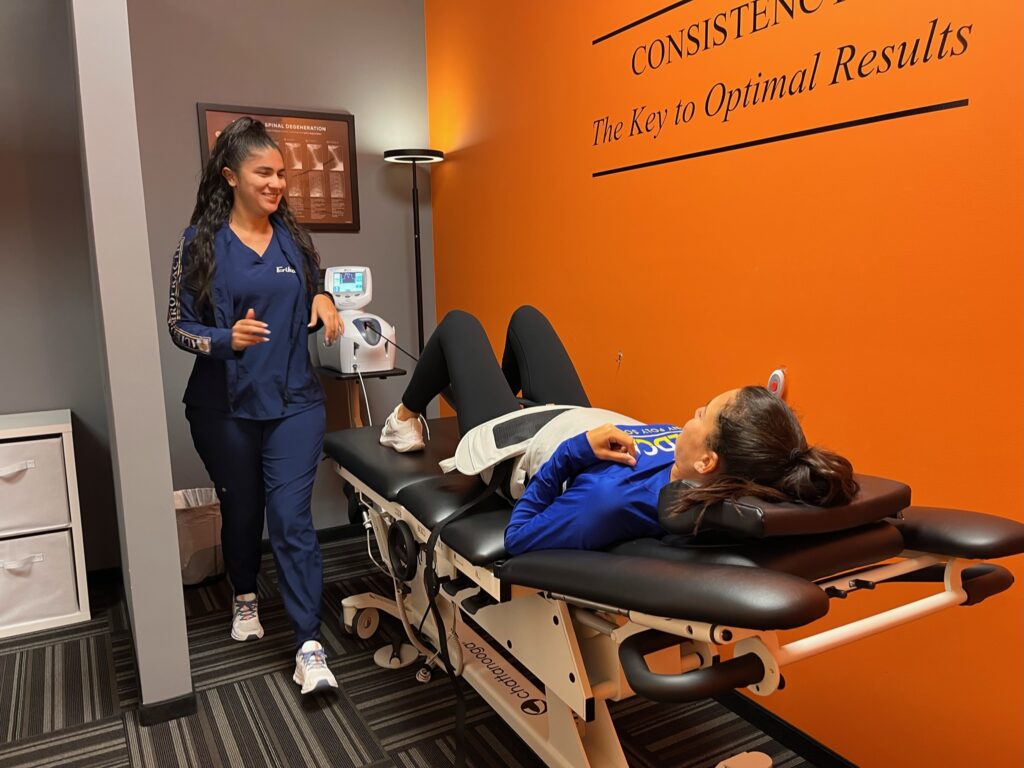 spinal decompression treatment in patient