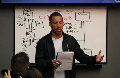 Chiropractor Delray Beach FL Ryan Alter In Front Of Whiteboard